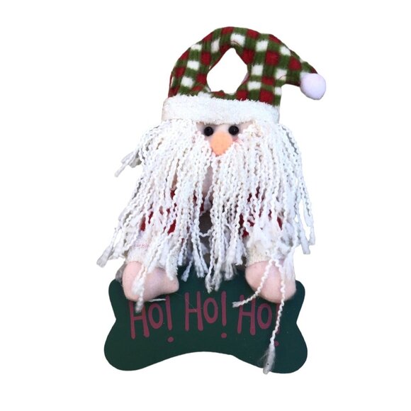 CHRISTMAS 12" SANTA DOOR SIGN DECORATION - Picture 2 of 5